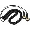 TRU COMPONENTS TC-12358916 ESD zemnicí kabel černá 3.6 m tlačítko 10 mm, tlačítko 10 mm