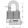 Basi 6150-4000 visací zámek 47 mm zámky s různými klíči černá na klíč