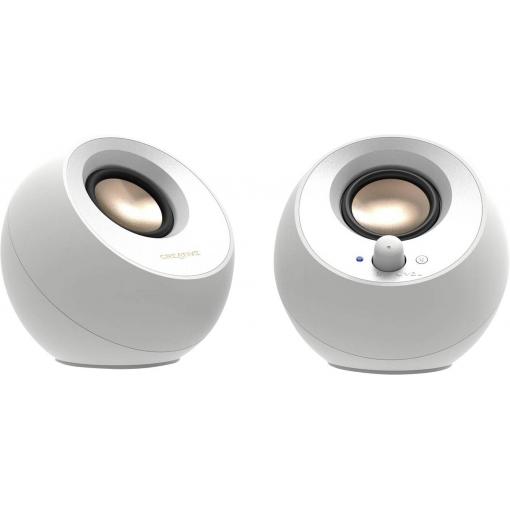 Creative Pebble V3, 2.0 2.0 PC reproduktory kabelový, Bluetooth® 8 W bílá