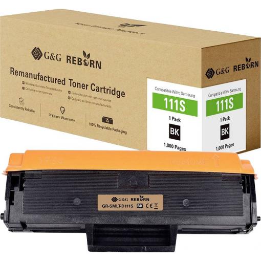G&G Toner náhradní Samsung MLT-D111S, SU810A kompatibilní černá 1000 Seiten Reborn remanufactured 21324