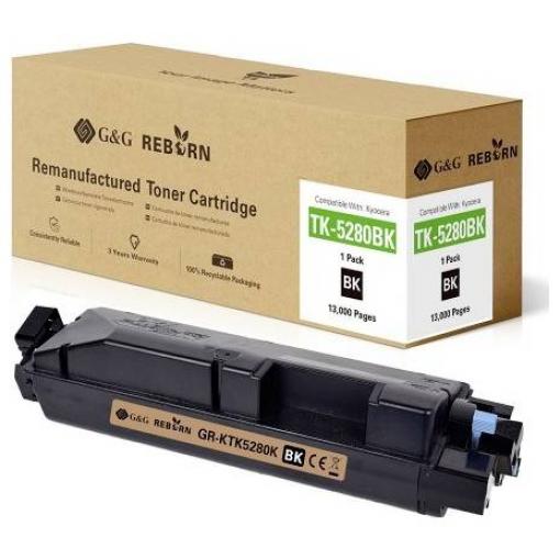 G&G Toner náhradní Kyocera TK-5280 kompatibilní černá 13000 Seiten Reborn remanufactured 21296