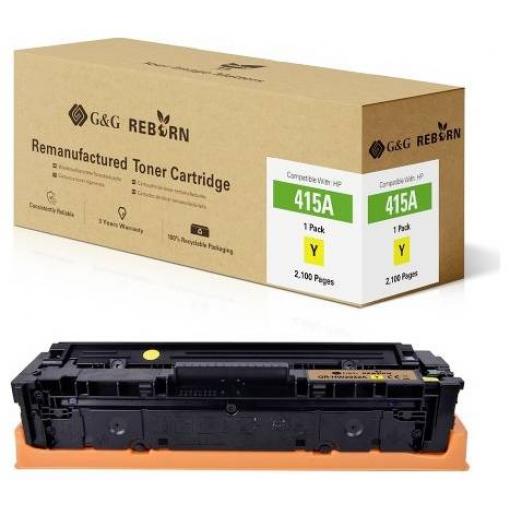 G&G Toner náhradní HP 415A kompatibilní žlutá 2100 Seiten Reborn remanufactured 21271