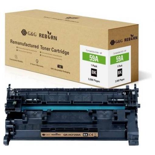 G&G Toner náhradní HP 59A kompatibilní černá 3000 Seiten Reborn remanufactured 21237