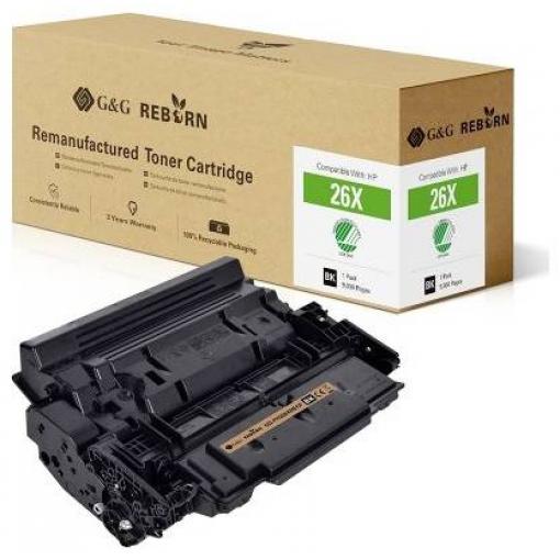 G&G Toner náhradní HP, Troy 26X kompatibilní černá 9000 Seiten Reborn remanufactured 21233