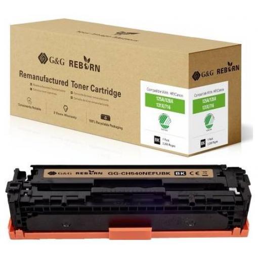 G&G Toner náhradní Canon, HP 125A, 128A, 131X, 716K, 731K kompatibilní černá 2200 Seiten Reborn remanufactured 21201