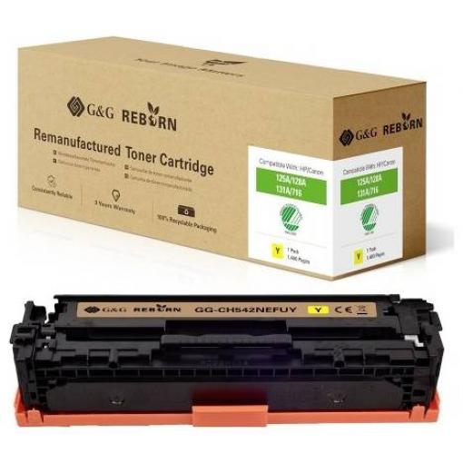 G&G Toner náhradní Canon 125A, 128A, 131X, 716Y, 731Y kompatibilní žlutá 1400 Seiten Reborn remanufactured 21203