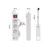 Prodlužovací přívod 3 zásuvky 2m EMOS PC1312CU
