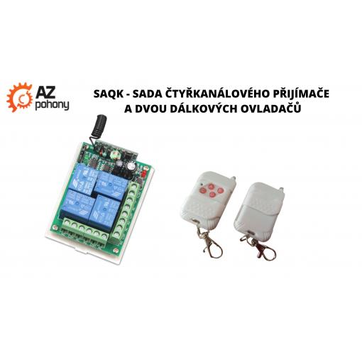SAQK230VAC - sada čtyřkanálového přijímače a dvou dálkových ovladačů