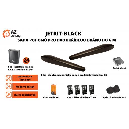 JETKIT BLACK - sada pohonů pro dvoukřídlou bránu do 6 m