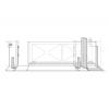 NKSL400 naked sliding - pohon Nice Robus pro vrata ve sloupku
