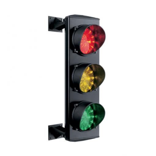 ASF25L3GRV - LED tříkomorový semafor kovový 24 V