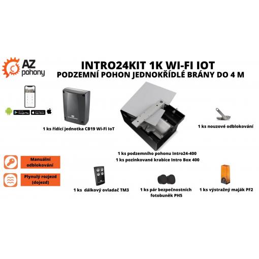 Intro24Kit 1K Wi-Fi IoT - podzemní pohon jednokřídlé brány do 4 m