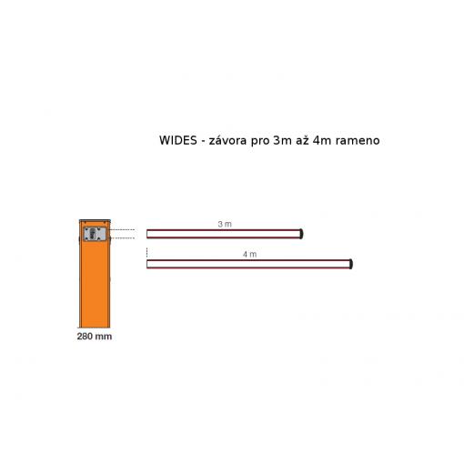 WIDES - automatická závora WIDE-S pro rameno 3-4 m