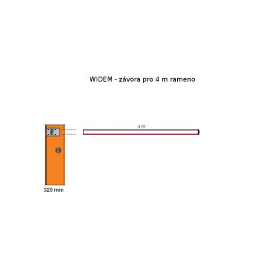WIDEM - automatická závora pro rameno 4 m