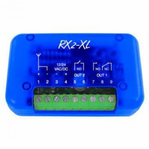 RX2XL868 - dvoukanálový přijímač 868 MHz s vestavěnou anténou