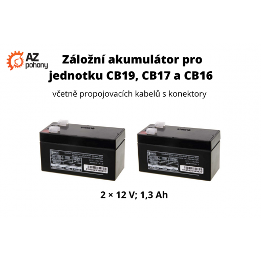 Záložní akumulátor pro řídicí jednotku CB19, CB17 a CB16 a pohon Boxer