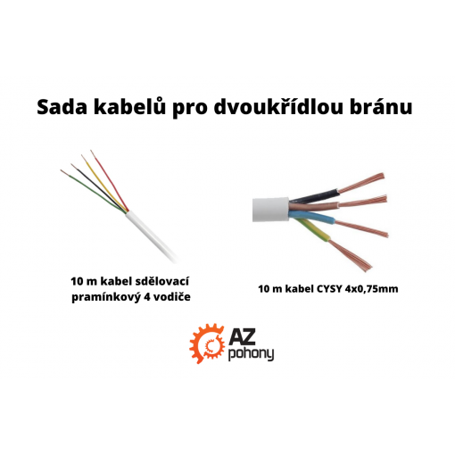 Sada kabelů pro dvoukřídlou bránu