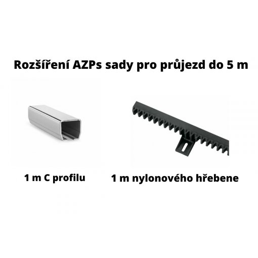 Rozšíření AZPs sady pro průjezd do 5 m (1 m hřebene a 1 m C profilu)