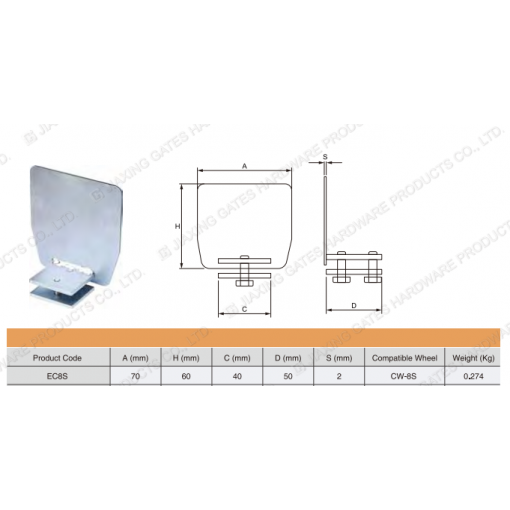 EC8S - UCPÁVKA C PROFILU AZPS 70x60 MM - EC8S - UCPÁVKA C PROFILU AZPS 60x70 MM