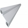 1,6 mm tlustý profil na výplň 115,2x24,4x6000 mm, materiál EN AW-6060 T66, přírodní hliník bez povrchové úpravy, cena za KUS
