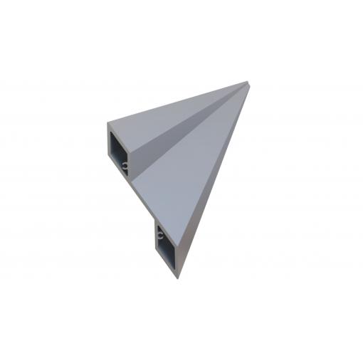 2 mm tlustý profil na výplň 115,2x24,4x6000 mm, materiál EN AW-6060 T66, přírodní hliník bez povrchové úpravy, cena za KUS