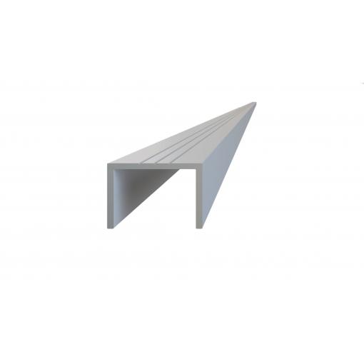 U profil 50x22x6000 mm, materiál EN AW-6060 T66, přírodní hliník bez povrchové úpravy, cena za KUS