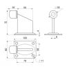 C382P Doraz Combi Arialdo na bránu, plotna 100 x 80 mm