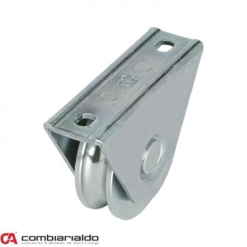 C410/100/20 - Kladka ø 100 mm s oporou Combi Arialdo, U20 profil, nosnost 230 kg - Kladka ø 100 mm s oporou Combi Arialdo, U20 profil, nosnost 230 kg