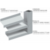 Z-profil lamela L-2000 mm, 23x34x23x1,5 mm, zinkovaný plech, použití pro plotovou výplň, možnost použít s KU50Zn, cena za 2 metrový kus