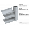 Z profil lamela L=3000 mm, 23x60x25x1,5 mm s vyztuženou hranou 10 mm, zinkovaný plech, použití pro plotovou výplň v kombinaci s KU50Zn a profilem 45/50 mm, cena za 3 m kus