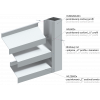 Z-profil-lamela L-3000mm, 23x75x30x1,5mm s vyztuženou hranou 10mm, zinkovaný plech, použití pro plotovou výplň v kombinaci s KU60Zn a profilem 60mm, cena za 3m kus