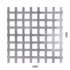 děrovaný plech čtvercový řadový Zn, otvor: 10 x 10 mm, rozteč: 14 mm, (1000x2000x1,0 mm)