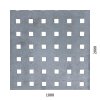 Děrovaný plech čtvercový řadový Zn, otvor: 10x10 mm, rozteč: 30 mm (2000x1000x1,5 mm)