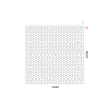 děrovaný plech kruhový přesazený Fe, otvor: ø 6.0 mm, rozteč: 9.0 mm, (2000x1000x1,5 mm)