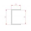 U-profil L = 2000 mm, 20 x 33 x 20 x 1,5 mm, zinkovaný plech, použití pro lamelu KLZ30Zn, cena za 2 metrový kus