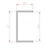 U profil L-2000 mm, 25x50x25x1,5 mm, zinkovaný plech, použití pro lamelu KLZ50Zn, cena za 2 metrový kus