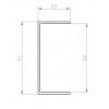 U profil L-2000 mm, 25x57x25x1,5 mm, zinkovaný plech, použití pro lamelu KLZ60Zn, cena za 2 metrový kus - U profil L-2000 mm, 25x57x25x1,5 mm, zinkovaný plech, použití pro lamelu KLZ60Zn, cena za 2 metrorový kus