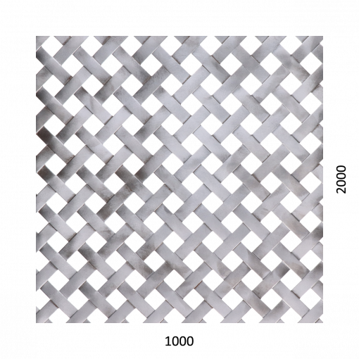 Děrovaný plech - tkanina Zn, otvor: 10x10 mm, rozteč: 18 mm, (2000x1000x1,0 mm)