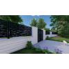 Designová kovová výplň, laserem vypálený vzor 8311, rozměr 1000x2000x2,0 mm, výška výpalku 15,5 mm, bez povrchové úpravy