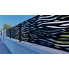 Designová kovová výplň, laserem vypálený vzor 1019, rozměr 1000x2000x2,5 mm, bez povrchové úpravy