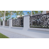 Designová kovová výplň, laserem vypálený vzor 1020, rozměr 1000x2000x3,0 mm, bez povrchové úpravy