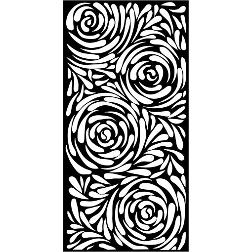 Designová kovová výplň, laserem vypálený vzor 1020, rozměr 1000x2000x3,0 mm, bez povrchové úpravy