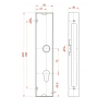 Kazeta 245 x 50 x 30 mm, na jekl 50x30 mm, se zámkem ZM72/50