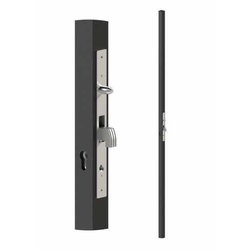 Profil 40x40x1,5 mm, H=2000 mm se zámkem, vhodný pro rám posuvné branky, bez povrchové úpravy, bez vložky