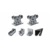 Samonosný systém 70x70x4 mm pro posuvné brány do 200 kg / 4,5 m otvor (W39/70Fe 6 m černý profil, 1x W-SET70/F)