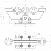 Samonosný systém 80x80x5 mm pro posuvné brány do 400 kg / 5,5 m otvor (W39/80Zn 6 m pozinkovaný profil, 2x W38MR/F, 1x W36/80, 1x W37/M, 1x W32/80)