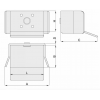 KA60B - kapsa pro dojezdové kolečko pro C profil CM - C60 60x60 mm (sady AZP608)