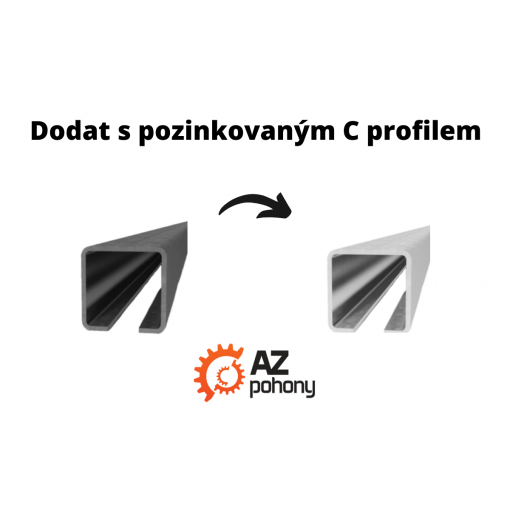 Příplatek za dodání s pozinkovaným C profilem k sadám AZP608 a AZP605a