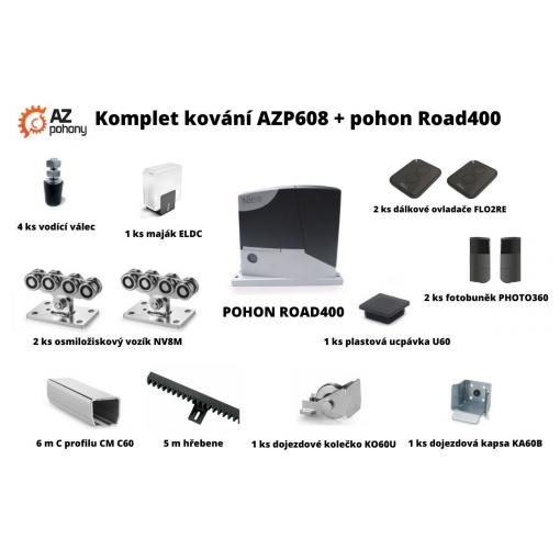 Sada kování AZP608 + pohon ROAD400 až do 5,5 m průjezdu