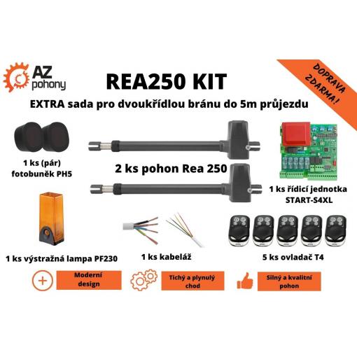 REA250 KIT - EXTRA sada pohonu pro dvoukřídlou bránu do 5m průjezdu